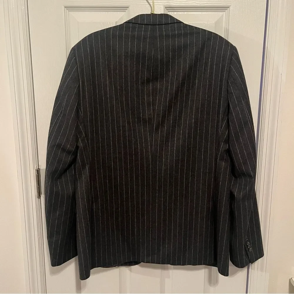 S. Cohen Prestige Vitale Barberis Canonico Wool Pinstripe Blazer Sport Coat 42R